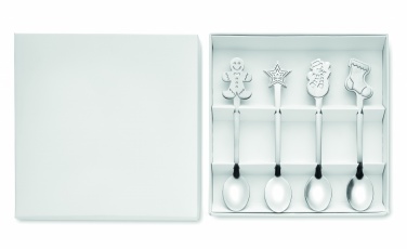 Logotrade promotional gift picture of: Set of 4 Christmas tea spoon